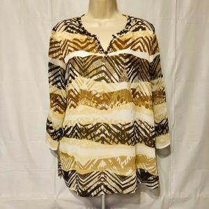Alfred Dunner 3/4 Sleeve Beaded Blouse 8